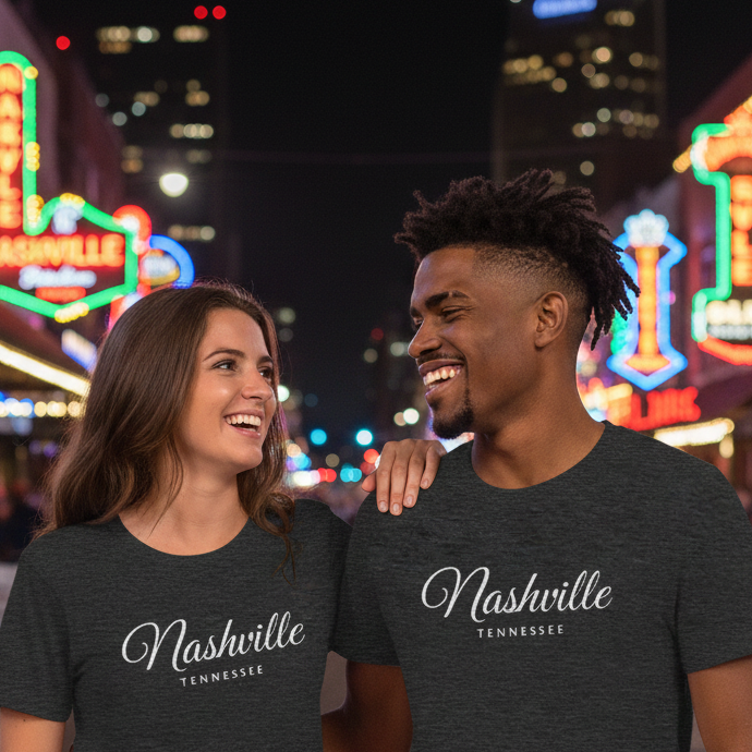 Nashville, TN Elegant Script | Premium Comfort Unisex T-Shirt